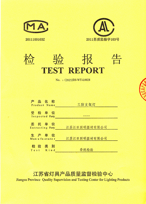 三防支架灯 LED检测报告